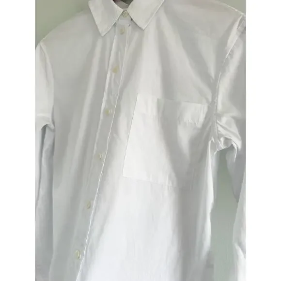 Madewell | NWT | Relaxed Button-Up Shirt in Eyelet White | Sz XXS - Picture 4 of 10